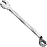 Facom Offset Combination Spanner, silver, open-end and ring-head, polished finish, ergonomic handle.