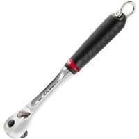 Facom SL.171SLS 1/2" pear head ratchet with black grip handle and silver finish, featuring a safety lanyard ring.
