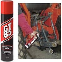 Red and black GT85 400ml maintenance spray can with bold white text and red cap.