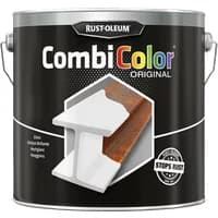 Rust-Oleum CombiColor Original Gloss 750ml can, black label, metal paint, Jet Black 9005, with rust protection graphic