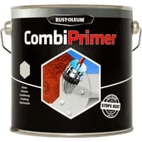 Rust-Oleum CombiPrimer 750ml can, grey anti-corrosion primer, black label with brush and metal imagery.