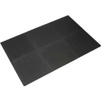 Black interlocking comfort workshop mat set with textured surface, measuring 1200 x 1800mm by Sealey.
