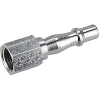 Sealey PCL Air line Screwed Adaptor Female, metallic silver with textured hexagonal nut and smooth cylindrical end.