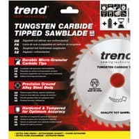 Trend Craft 190mm saw blade, 60 teeth, silver with red accents, carbide tips, in branded packaging.