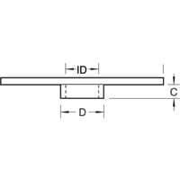 Trend Guide Bush 25.4mm diameter, flat circular metal piece with central cylindrical extension.