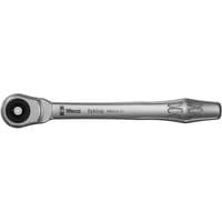 Silver Wera 8003 A Zyklop 1/4" drive metal ratchet with ergonomic handle and push-through square drive.