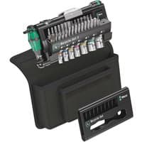 Wera Bicycle Set 3, 39-piece screwdriving tool set with green handle, bits, sockets, and black carrying case.