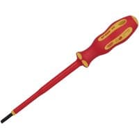 Red and yellow XP1000 VDE plain slot screwdriver, 3.5 x 100mm, with ergonomic handle and insulated shaft.