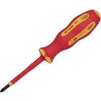 Red and yellow XP1000 VDE PZ Type Screwdriver, No.1 x 80mm, with ergonomic handle and insulated shaft.