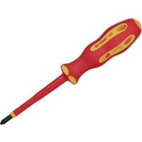 Red and yellow XP1000 VDE PZ Type Screwdriver, No.2 x 100mm, with ergonomic handle and insulated shaft.