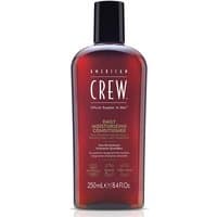 Brown bottle of American Crew Daily Moisturizing Conditioner, 250ml, with black cap and white text.