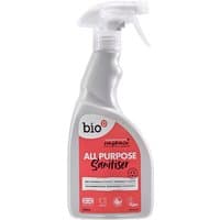 Bio D All Purpose Sanitiser Spray, 500ml, grey bottle with red label and white trigger nozzle.