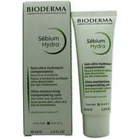 Bioderma Sebium Hydra 40ml tube with green text, white box packaging, moisturizing skincare product.