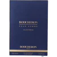Boucheron Pour Homme Eau de Parfum 100ml in a sleek navy box with gold lettering and accents.