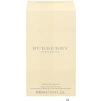 Burberry Weekend For Women Eau de Parfum 100ml, beige box with silver text and minimalist design.