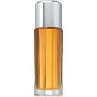 Calvin Klein ESCAPE Eau de Parfum 100ml, clear glass bottle with silver cap, amber liquid inside.