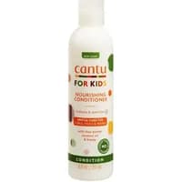 Cantu Care For Kids Nourishing Conditioner 237ml, white bottle with colorful text and green cap.
