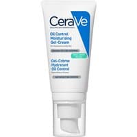 CeraVe Oil Control Moisturising Cream 52ml in a white tube with blue and green text, pump dispenser at the bottom.