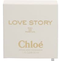 Chloe Love Story Eau de Parfum 30ml in an elegant white box with gold lettering and minimalist design.