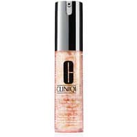 Clinique Moisture Surge Eye 96-Hour Hydro-Filler, clear bottle with silver cap, black Clinique logo.