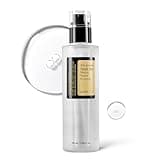 Clear bottle of COSRX Snail 96 Mucin Power Essence with black pump and gold label, 100ml size.