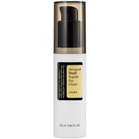 COSRX Advanced Snail Peptide Eye Cream in a white bottle with black pump and gold label, 25ml size.