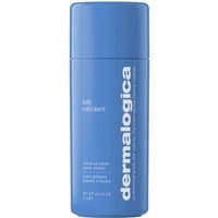 Blue cylindrical bottle of Dermalogica Daily Milkfoliant Exfoliating Face Powder with white text.