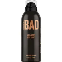 Black Diesel Bad Body Spray 200ml with bold copper lettering and a sleek cylindrical design.