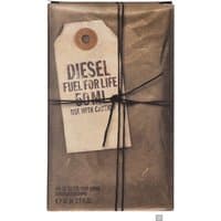 Diesel Fuel For Life Pour Homme 50ml Eau de Toilette in brown paper packaging with string and vintage label design.
