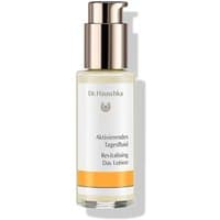 Dr. Hauschka Revitalising Day Lotion, 50ml glass bottle with pump, white label, orange accent stripe.