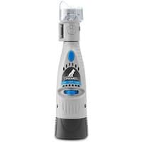 Gray Dremel Pet Nail Grooming Kit with blue accents, ergonomic handle, and protective nail guard.