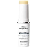 White Esthederm Photo Reverse Stick, 10g, with beige balm tip and black text on the label for sensitive areas protection.