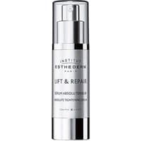 Silver Esthederm Serum Absolu Tenseur bottle with pump dispenser, labeled "Lift & Repair" for toning face care.