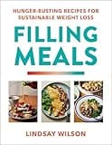 Filling Meals cookbook with colorful food photos and bold teal title on white cover.
