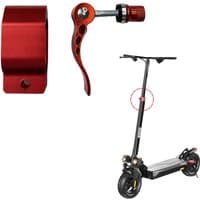 Red locking buckle folding pole kit for iX3 iX4 electric scooter, includes clamp and quick-release lever.