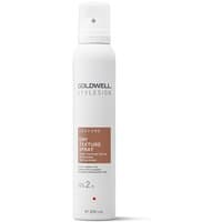 White Goldwell StyleSign Dry Texture Spray 200ml can with brown label and silver cap.