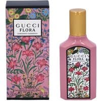 Gucci Flora Gorgeous Gardenia perfume, pink bottle with gold cap, floral design box, 50ml.