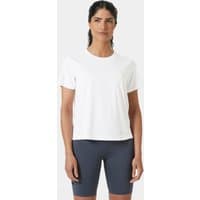 White Helly Hansen women's Sval T-shirt, short sleeves, crew neck, relaxed fit, size XL.