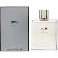 Clear glass bottle with silver cap, Hugo Boss Boss Orange Man Festive Edition Eau de Toilette, 100ml.