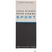 Issey Miyake L'Eau D'Issey Pour Homme Sport 50ml box, gray with blue "SPORT" text and black lower section.