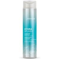 Joico HydraSplash Hydrating Shampoo 300ml in a sleek blue gradient bottle with white cap and text.
