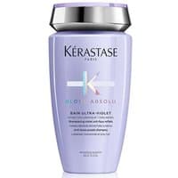 Kérastase Blond Absolu Bain Ultra-Violet shampoo, 250ml, in a lavender bottle with silver cap and holographic logo.