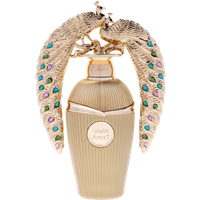 Lattafa Ateef Unisex Eau De Parfum, ornate gold bottle with peacock design, 100 ml