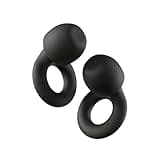 Black Loop Quiet 2 ear plugs with circular design and smooth finish for customizable fit and 24dB noise reduction.