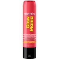 Red Matrix Glow Mania Color Glow Conditioner 300ml bottle with yellow text and black cap.
