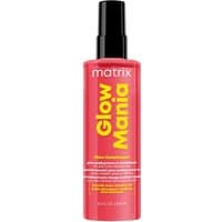 Red Matrix Glow Mania Leave-In 250ml bottle with black cap and bold yellow text.