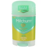 Mitchum Women Pure Fresh Deodorant Stick 41g, green cap, green and yellow label with gold accents.