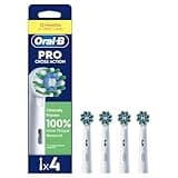 Oral-B Pro Cross Action toothbrush heads, X-shaped and angled bristles, pack of 4, in blue and white packaging.