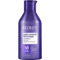 Purple Redken Color Extend Blondage Conditioner bottle, 300ml, with white label and bold text.