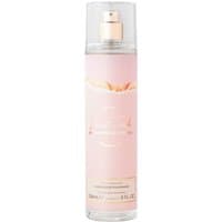 Pink Sabrina Carpenter Sweet Tooth Body Mist bottle with gold spray nozzle, 236ml size.
